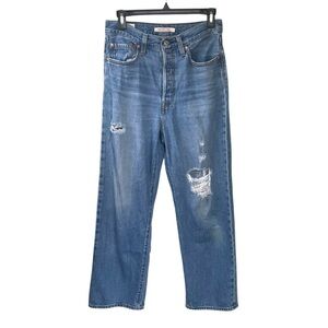 Levi's Women’s Ribcage Straight Ankle Jeans Blue 27